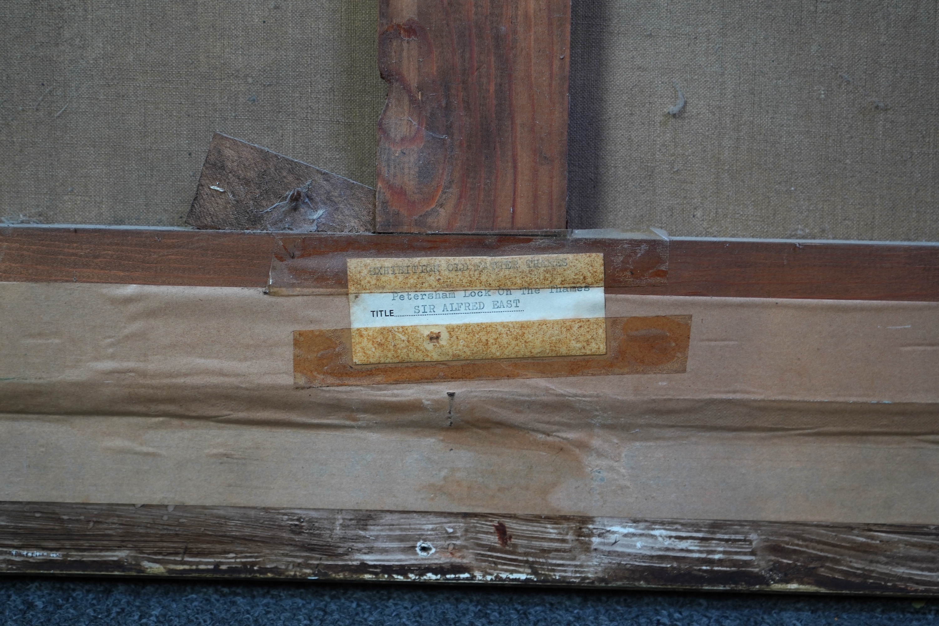 Sir Alfred East, 1844-1913, 'Petersham Lock on the Thames'